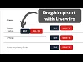 Livewire Sortable Drag-Drop Table