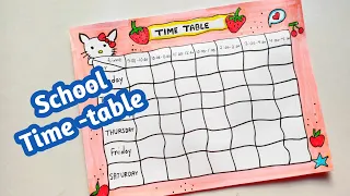 Time Table making for student idea | How to make Time Table for office work easy | School Time Table