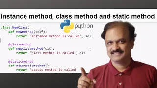 Python Tutorial Static Instance and Class Methods