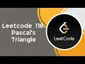 Pascal s Triangle c Leetcode 118 Array Math