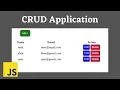 Creating a CRUD Create Read Update Delete Application in HTML CSS and JavaScript