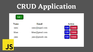 Creating a CRUD Create Read Update Delete Application in HTML CSS and JavaScript