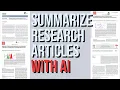 Use AI to Summarize Research Articles for free How to download and use Scholarcy Chrome Extension