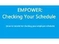 EMPOWER Checking Your Schedule