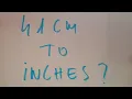 41 cm to inches
