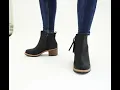 Shuperb Toms MARINA Ladies Leather Ankle Boots Black