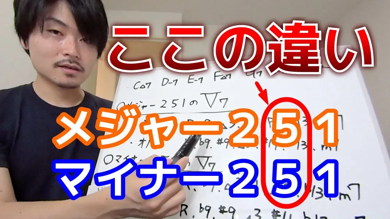 メジャー２５１とマイナー２５１の"Ⅴ7"の違い