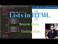 How to create lists in HTML 2020 nested list in HTML5 Lists in html CodingGigs lists in html