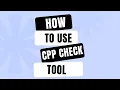 cppcheck How to use the tool CPPCHECK for doing static analysis of codes