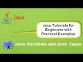 Java Variables and Data Types Java Tutorial for Beginners in 2020 Practical Examples