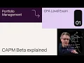 CAPM Beta explained for the CFA Level 1 exam