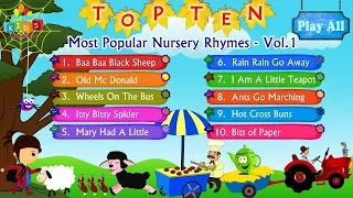 Download Top 10 - Ten Most Popular Nursery Rhymes Collection Vol. 1 with Lyrics And Action MP3