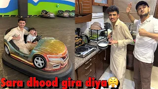 Hamesha doodh gira deta hai Sara😤 | basil ke sath dogging car chalai😂