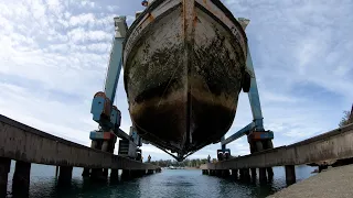 Eight weeks boat yard work in one minute… #Shorts