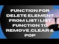 Function for Delete Element from List List Function to Remove Clear Pop-25