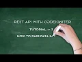 How to pass the data in url in GET API in the CodeIgniter Framework REST FULL Services API