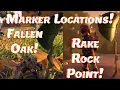 Fallen Oak Rake Rock Point Marker locations Grounded