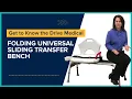 Drive Medical Folding Universal Sliding Transfer Bench - Bath Shower Seat for Bathroom Safety