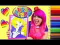Coloring Lisa Frank Kitties Coloring Book Page Colored Pencil Prismacolor KiMMi THE CLOWN