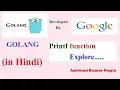 How to use Printf function in Go Lang in Hindi Urdu