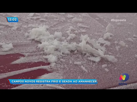 Campos Novos registra frio e geada ao amanhecer