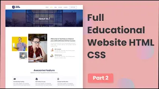 Responsive Website Design Using HTML CSS JavaScript Educational Website Part2