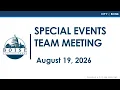 Special Events Team Meeting