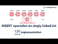 INSERT operation on SLL Algorithm Pseudocode and JAVASCRIPT implementation CodingPal org