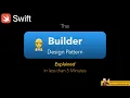 The Builder Design Pattern Explained in Less Than 5 Minutes Swift
