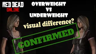 Overweight vs Underweight - does it make your character look different in Red Dead Online