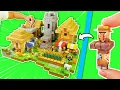 I Built a VILLAGE With Magnetic Minecraft Blocks