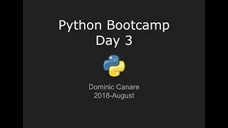 Python Bootcamp Day 3