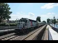 NJ Transit Trains NS Detour Freight Train At Ridgewood Station 8 8 18