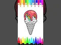 Coloring Page Ice Cream for Kids and toddlers