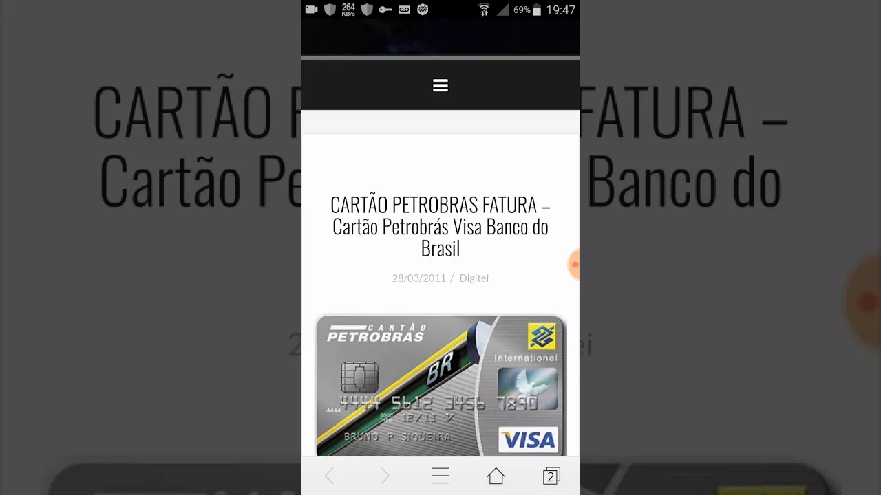 CARTÃO DE CREDITO PETROBRAS VISA SEM ANUIDADE