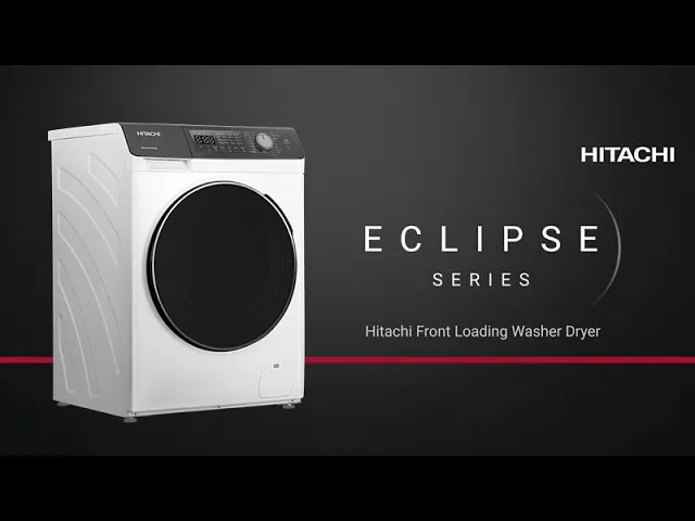 HITACHI Front-Loading Washing Machine/Dryer (10.5/7 Kg) BD-D1054HVOS 1400RPM Inverter, Gray.
