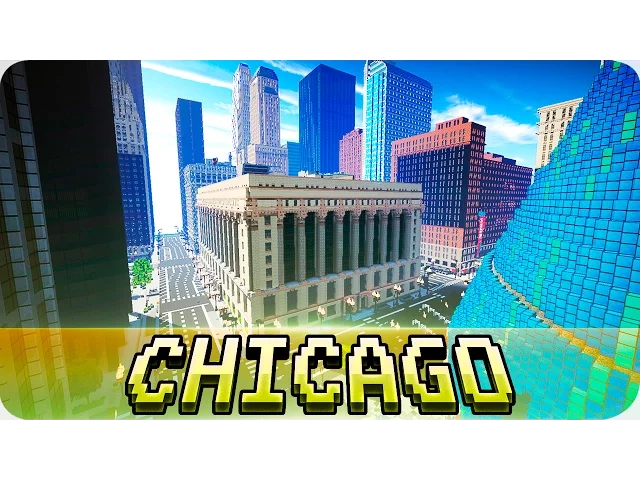 Minecraft - Chicago City Loop in Minecraft - Cinematic &amp; Map Download