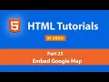 How to insert a Google Map in your Website Part 25 - HTML Tutorial in Hindi Urdu