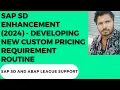 SAP SD Enhancement 2024 - Developing new routine to determine base price