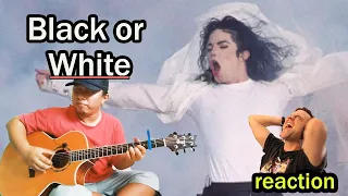 Download Alip Ba Ta Reaction - Black Or WhiteMichael Jackson fingerstyle guitar cover /  Guitarist Reacts MP3