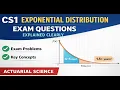 CS1 Exponential Distribution Exam Problems Explained Step by Step Actuarial Science