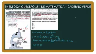 ENEM 2024 Questão 154: Microscópio e Combinação de Lentes – Entenda qual era a lente correta!