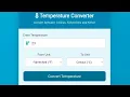 Temperature Converter Project using HTML CSS JavaScript Web Development Tutorial