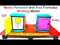 maths perimeter and area formulas working model - maths tlm
