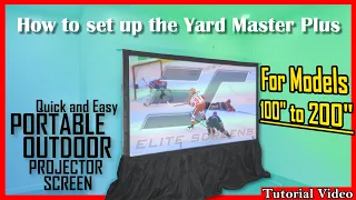 Quick Easy OUTDOOR PROJECTOR Screen Assembly Yard Master Plus 200 Elite Screens