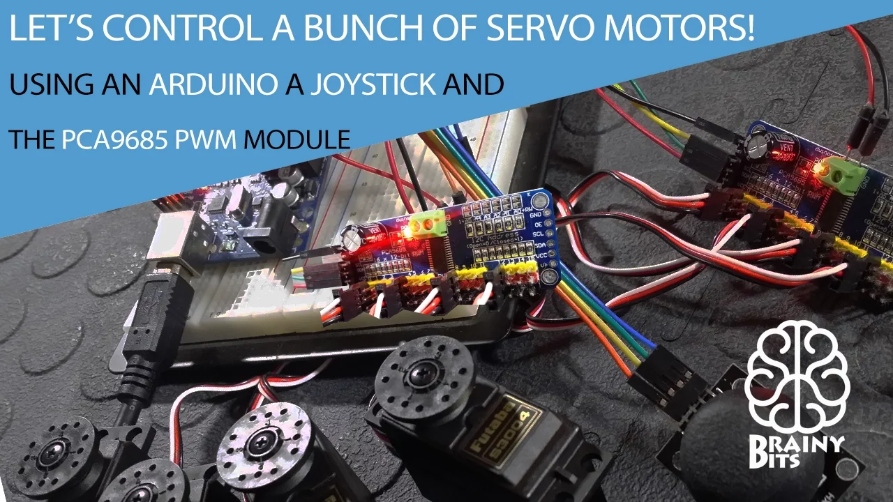 Control a 'LOT' of Servo Motors using a Joystick, Arduino and PCA9685 PWM Module - Tutorial