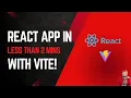 React App in Less Than 2 Mins with Vite