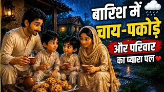 बारिश में चाय-पकोड़े ☕️ | परिवार के साथ प्यारा सा दिन | 3D Cartoon Village Story