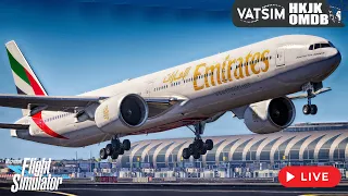 MSFS 2024 LIVE Nairobi Dubai Emirates B777 Full Flight