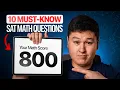 10 Must-Know SAT Math Questions Explained by a Perfect Math Scorer